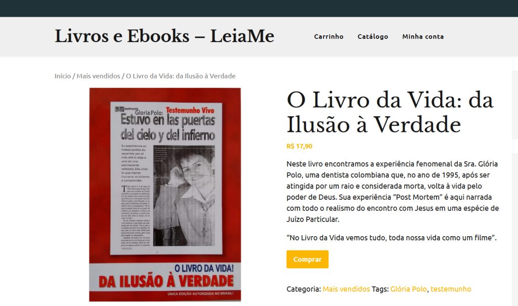 Gloria Polo - testemunho: Livro da Vida